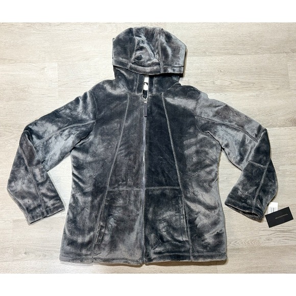 Weatherproof Jackets & Blazers - Weatherproof Cozy Sherpa Hoodie Women 1X Full Zip Gray Charcoal F9535W NWT